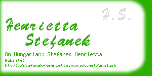 henrietta stefanek business card